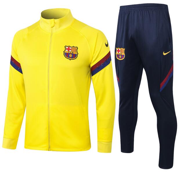 Barcelona Yellow Training Suits Jacket and Trousers 2020/21